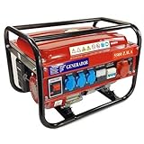 SVE Generador Eléctrico Gasolina 15L 5500W 230/380V 4 ENCHUFES (2500W Trifásico...